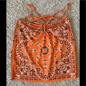 Orange bandana skirt